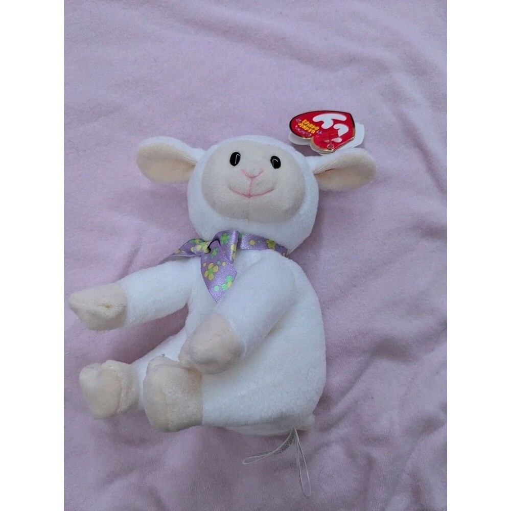 Retired Ty Beanie Baby Sheepishly 2008 Lamb or Sheep 6" Easter
